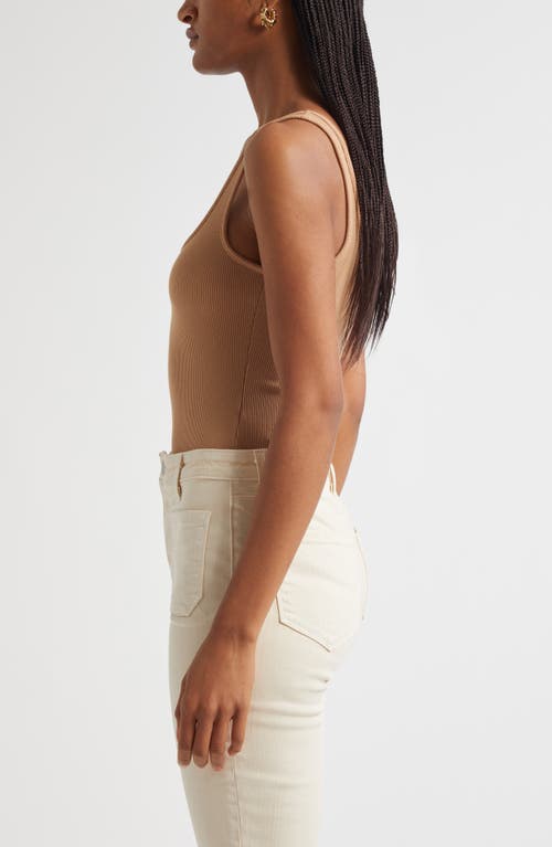 L Agence Adira Scoopneck Tank Top In Cappuccino In Nude