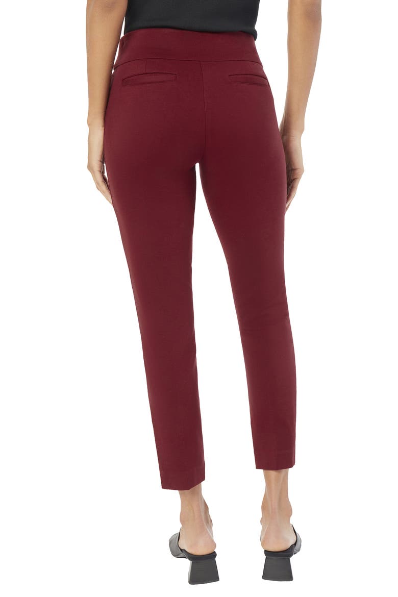 Compression Pull-On Pants, Alternate, color, BORDEAUX