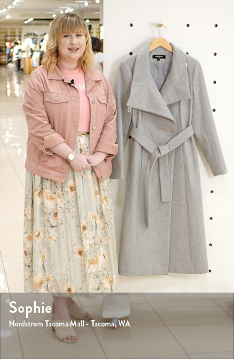 Belted Wool Blend Maxi Coat, sales video thumbnail