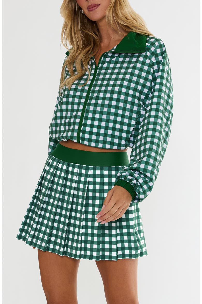 Irina Pleated Check Miniskirt, Alternate, color, FAIRWAY CHECK