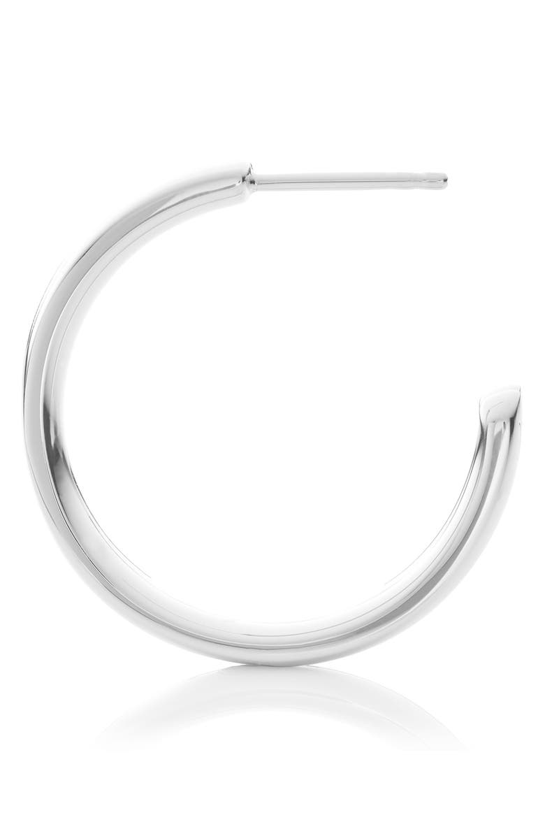 Monica Vinader Fiji Large Hoop Earrings, Alternate, color, Silver