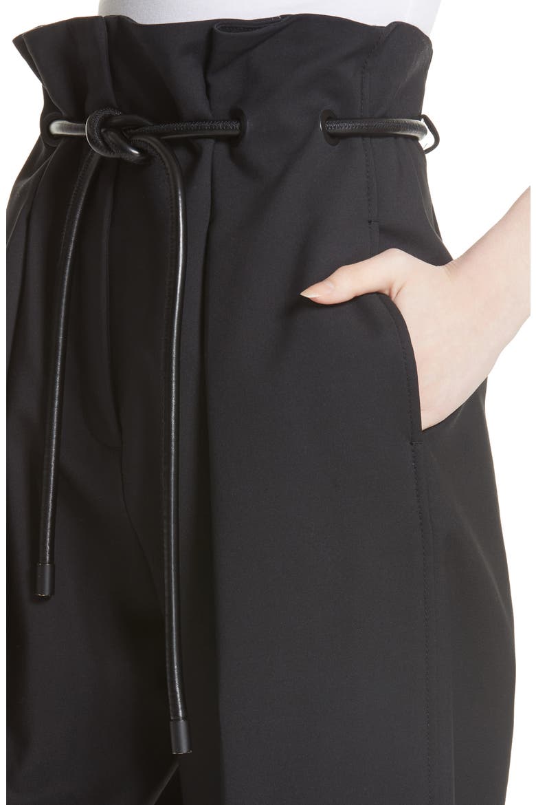 Origami Crop Flare Pants, Alternate, color, BLACK