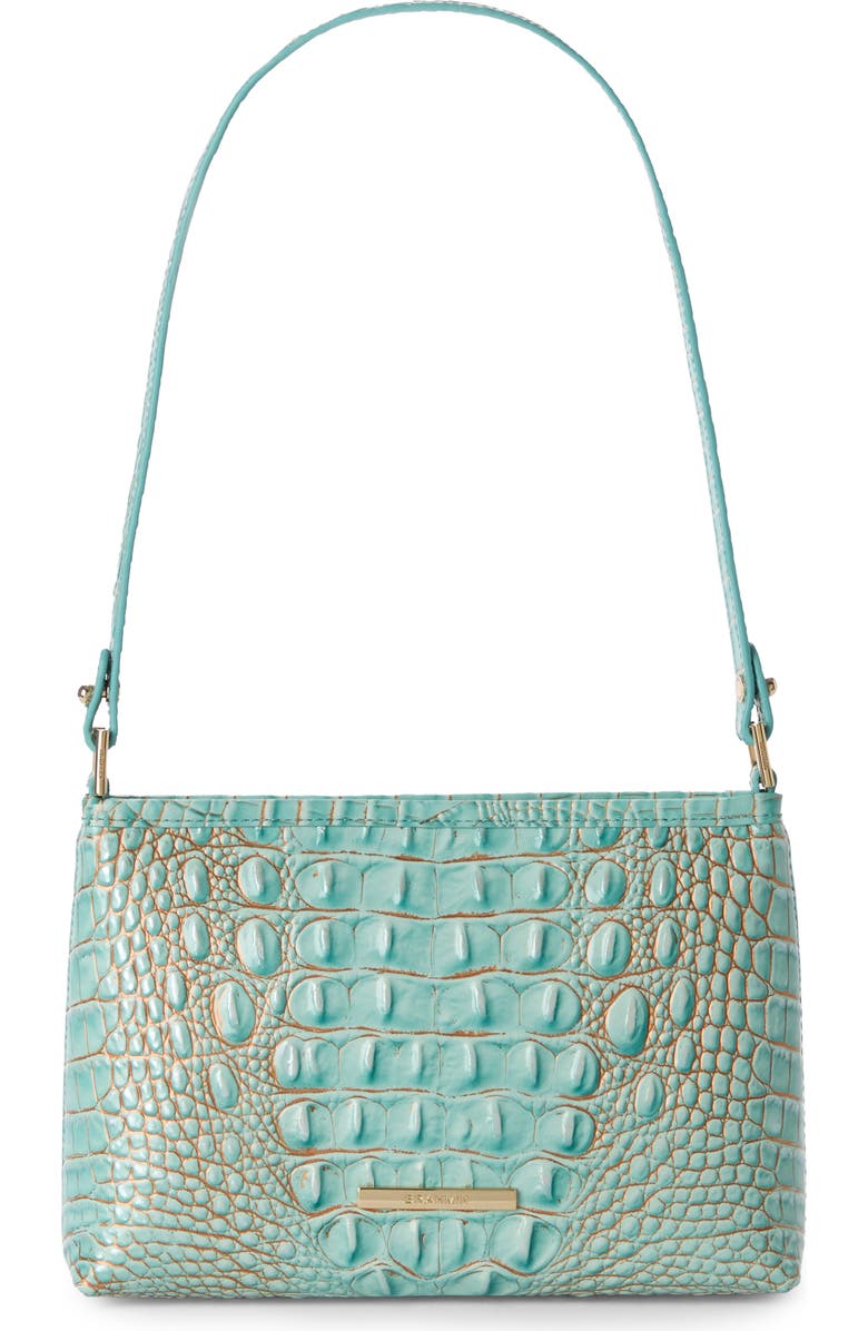 Brahmin Lorelei Croc Embossed Leather Shoulder Bag, Main, color,