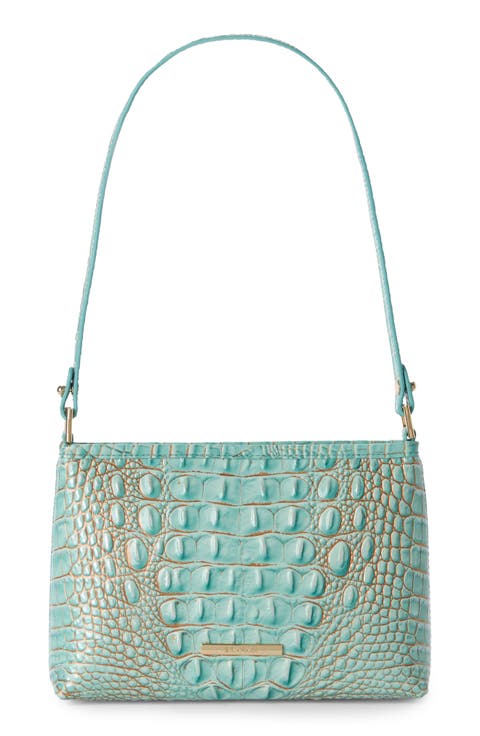 Lorelei Croc Embossed Leather Shoulder Bag
