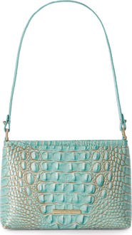 Brahmin Lorelei Croc Embossed Leather Shoulder Bag