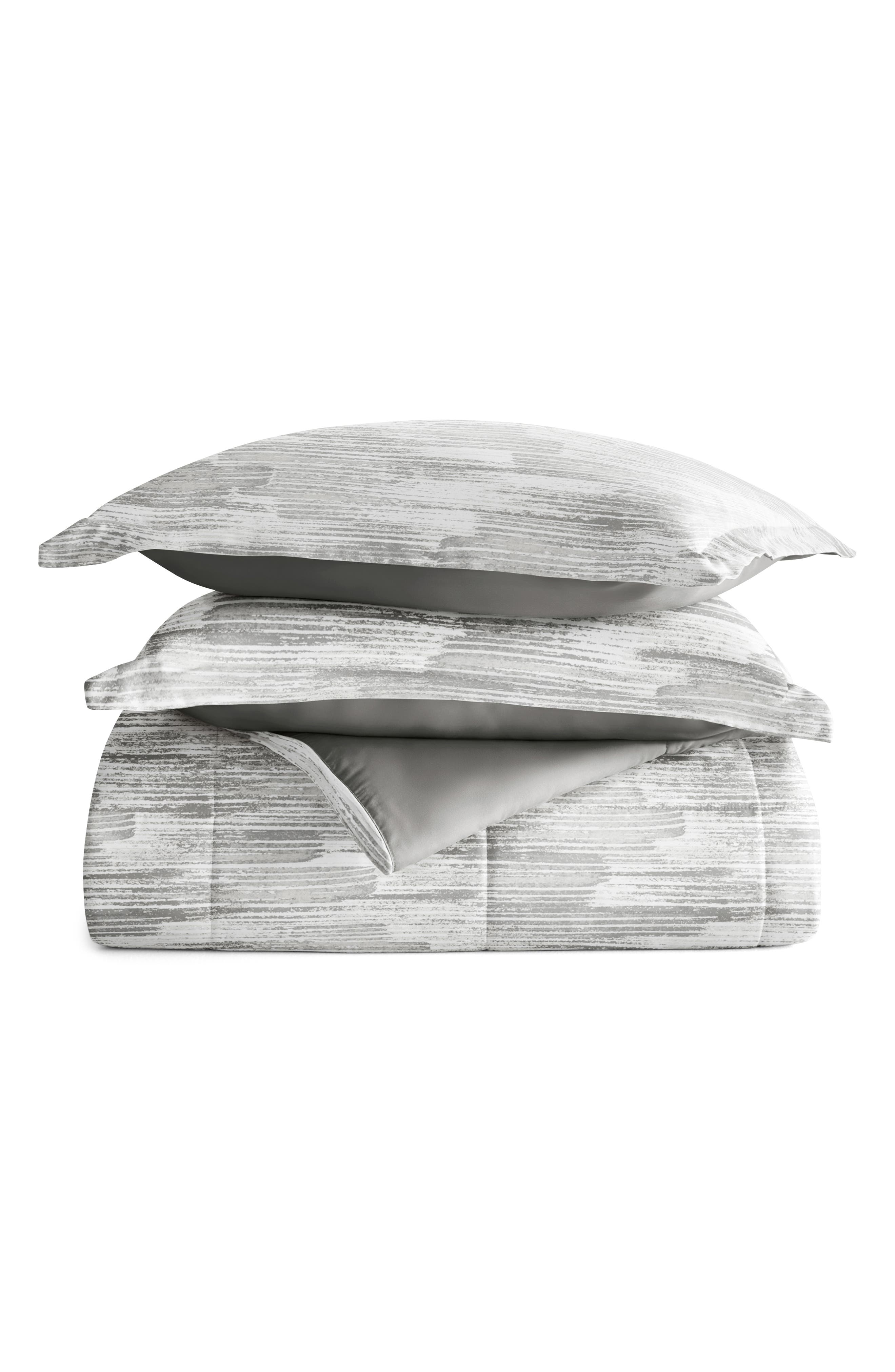 HOMESPUN Textured Stripe Reversible 3-Piece Comforter Set