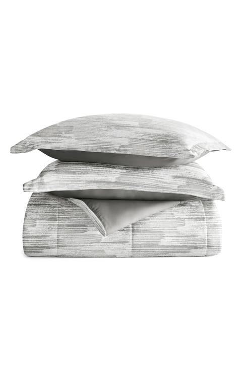 Textured Stripe Reversible 3-Piece Comforter Set
