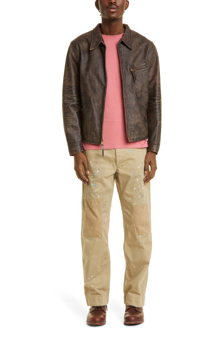 Double RL Lynton Leather Jacket, Alternate, color, 