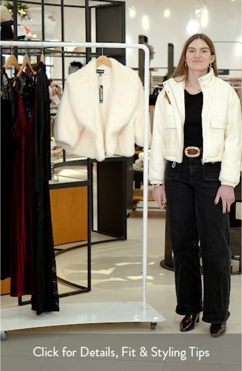 Hestia Crop Faux Fur Jacket, sales video thumbnail