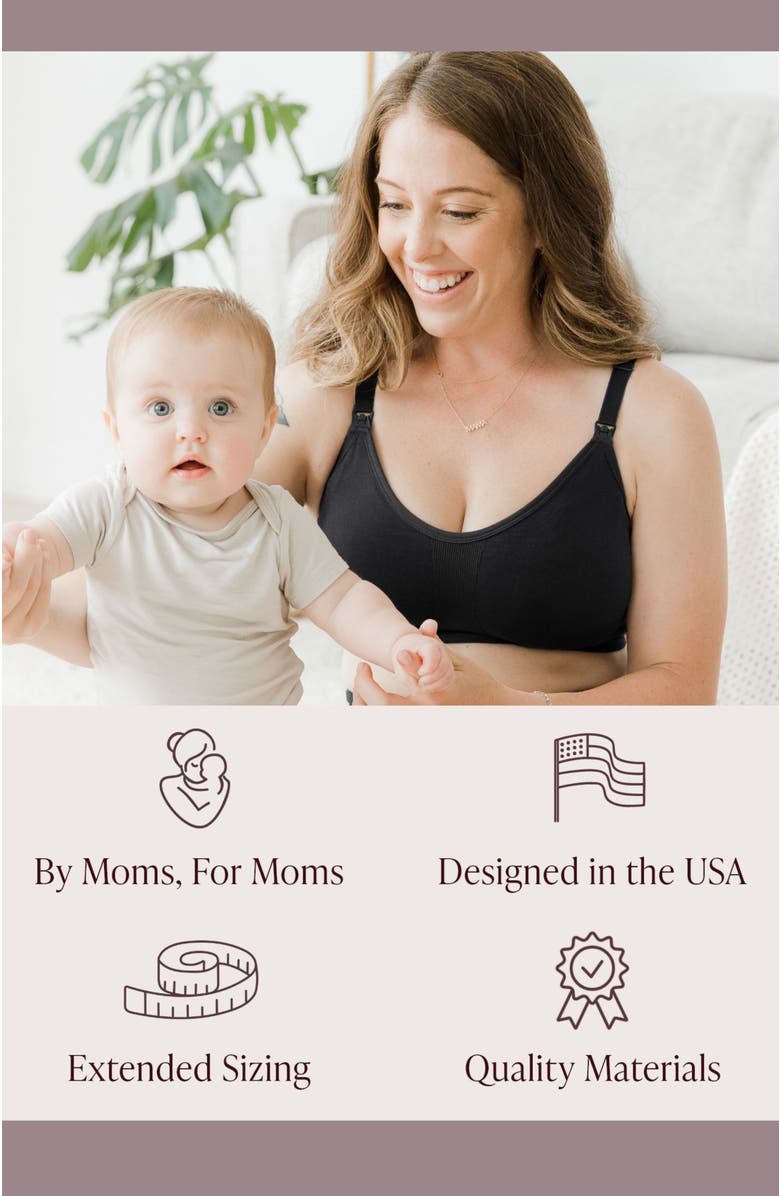 Kindred Bravely Busty Sublime Nursing Sports Bra - Fits Sizes 30E-40I, Alternate, color, Black