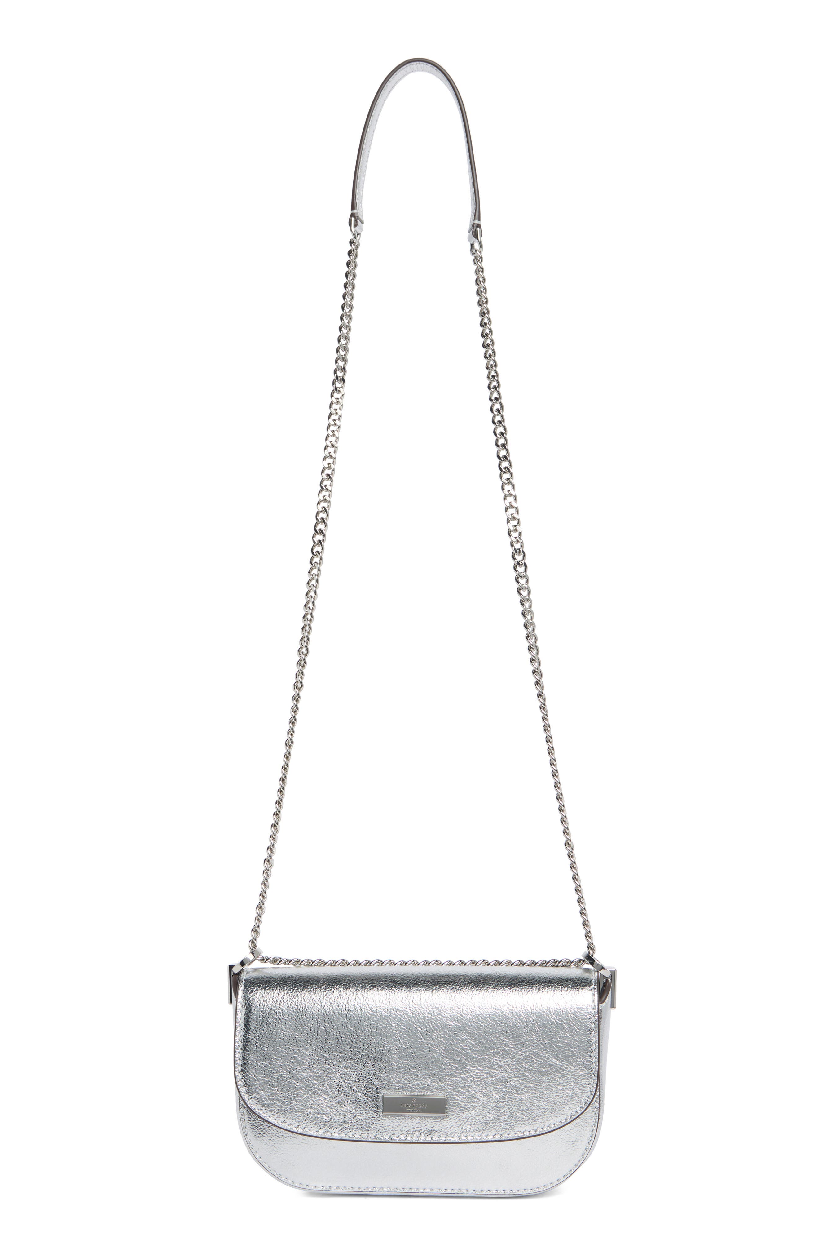 Kate Spade New York krista metallic chain flap crossbody bag