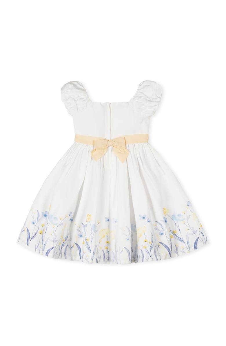 Hope & Henry Kids' Organic Puff Sleeve Sateen Party Dress, Alternate, color, Sunlit Border Floral