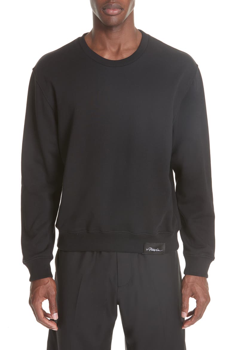 Crewneck Sweatshirt, Main, color, BLACK
