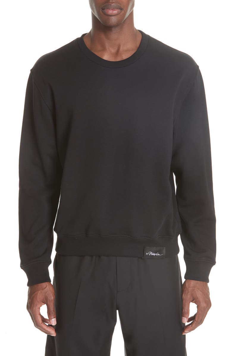 3.1 Phillip Lim Crewneck Sweatshirt, Main, color, Black