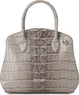 Brahmin Rosetta Croc Embossed Leather Satchel