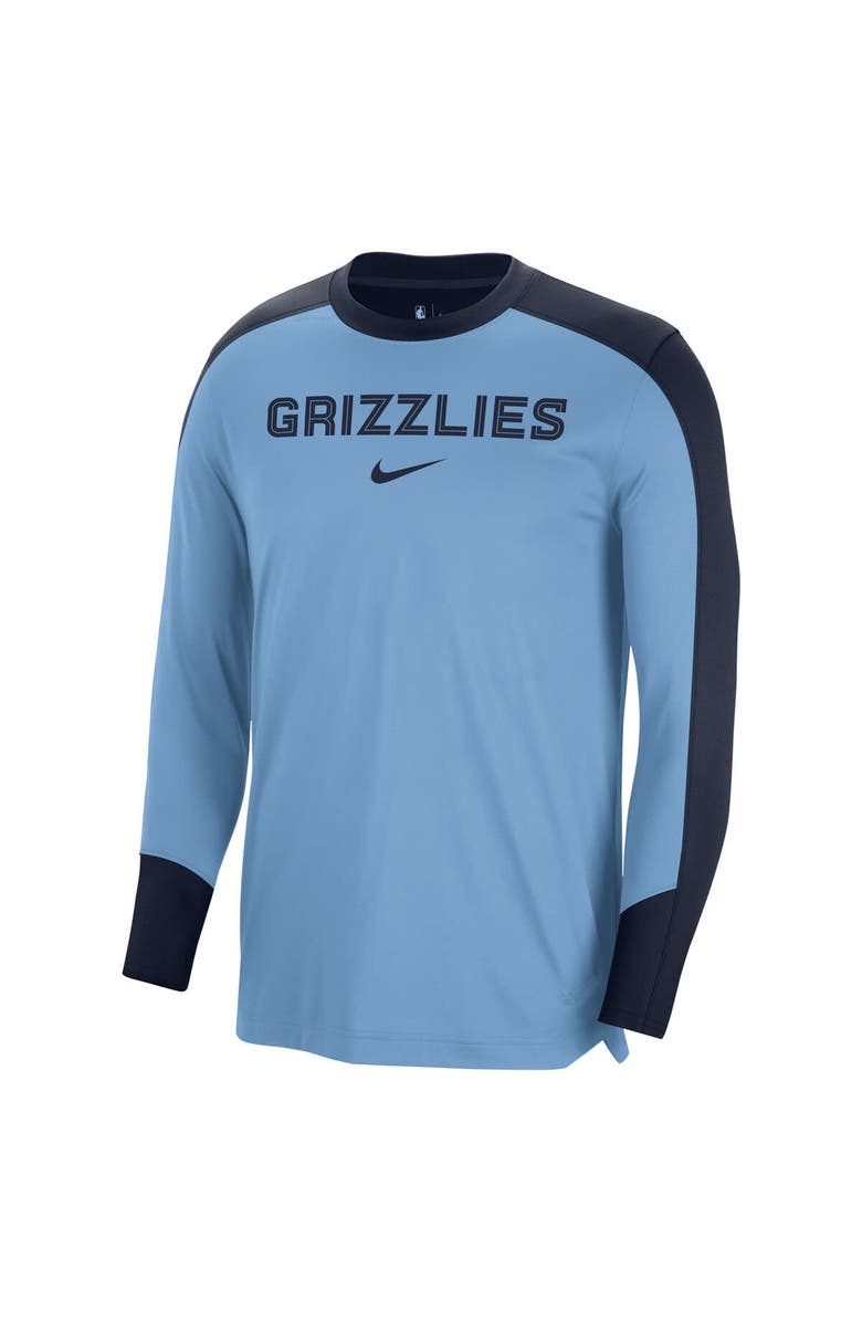 Nike Men's Nike Light Blue Memphis Grizzlies 2024/25 Authentic Pre-Game Legend Long Sleeve Shooting Shirt, Alternate, color, Light Blue