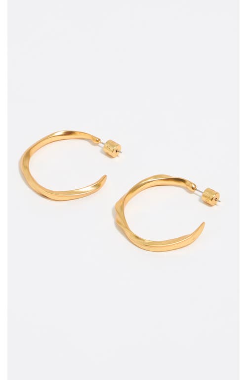 Bimba Y Lola Maxi Matte Uneven Hoop Earrings In Gold