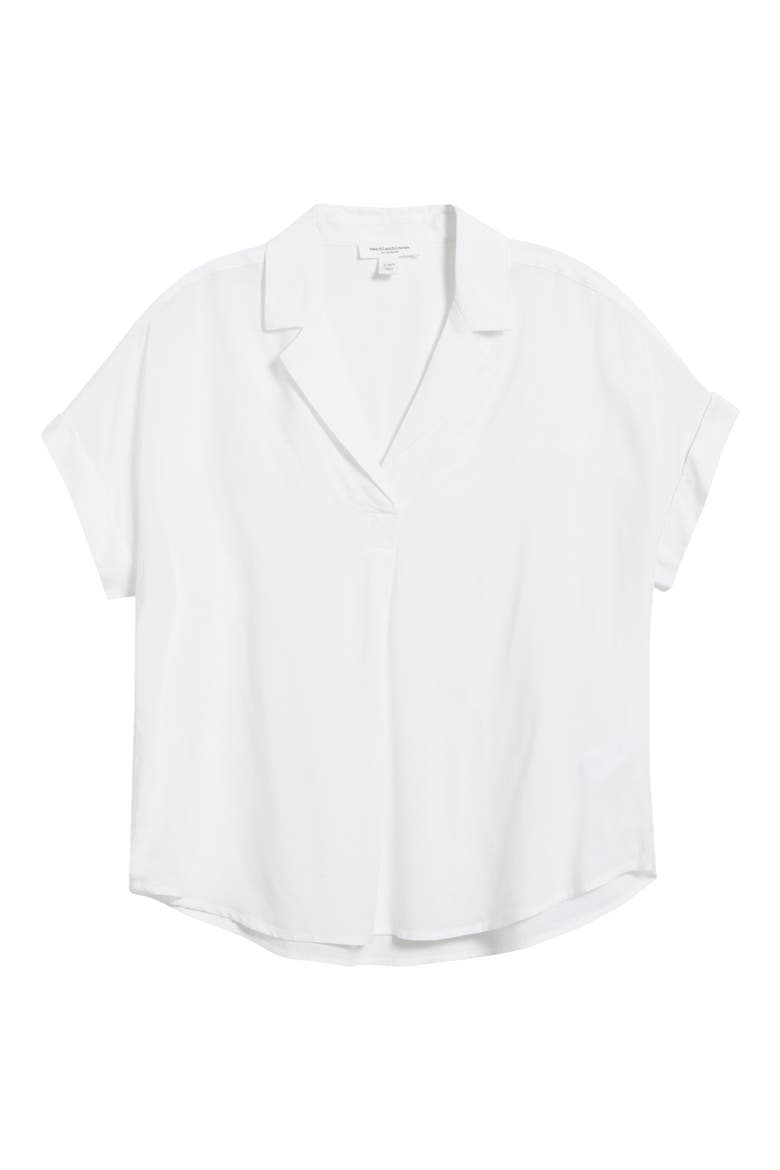 Melody Collar Top, Alternate, color, WHITE