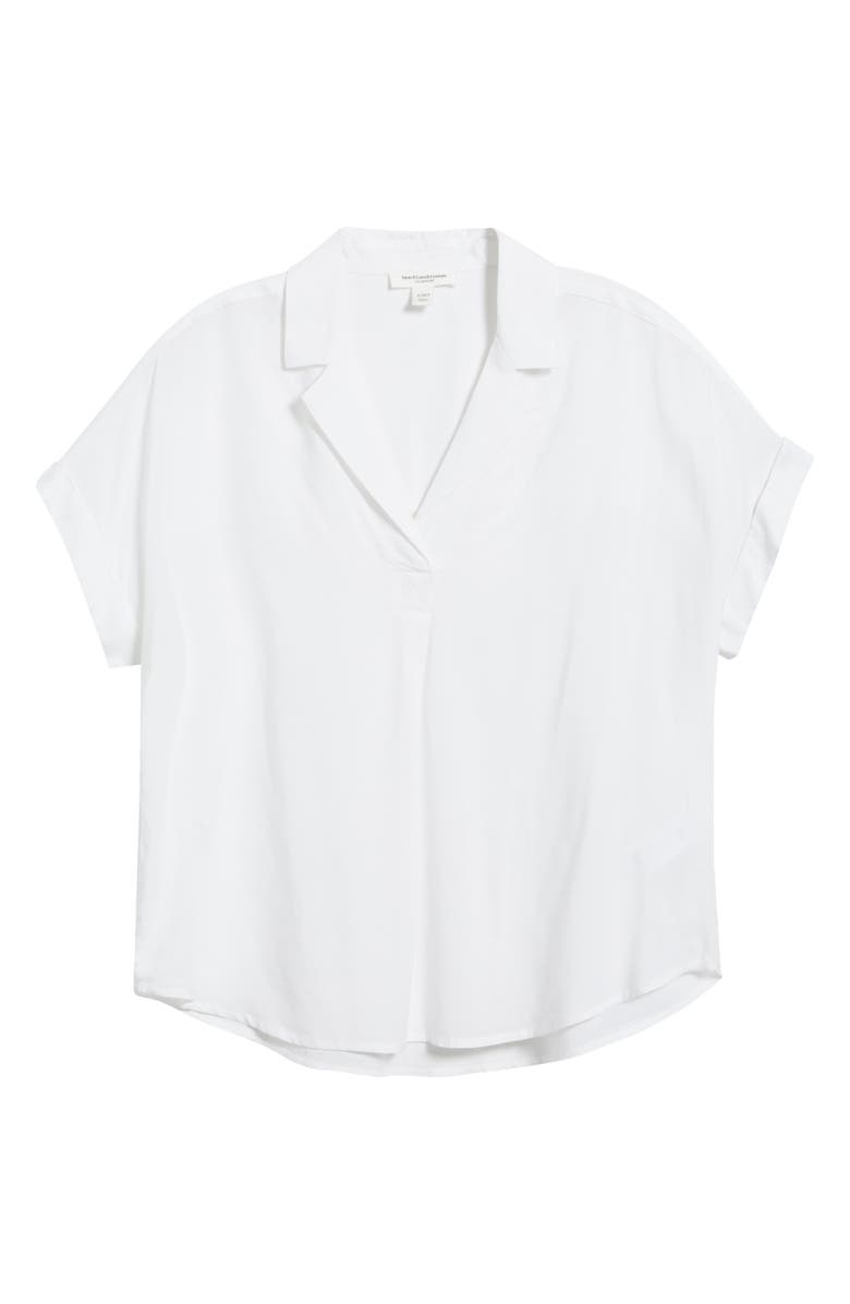 beachlunchlounge Melody Collar Top, Alternate, color, White