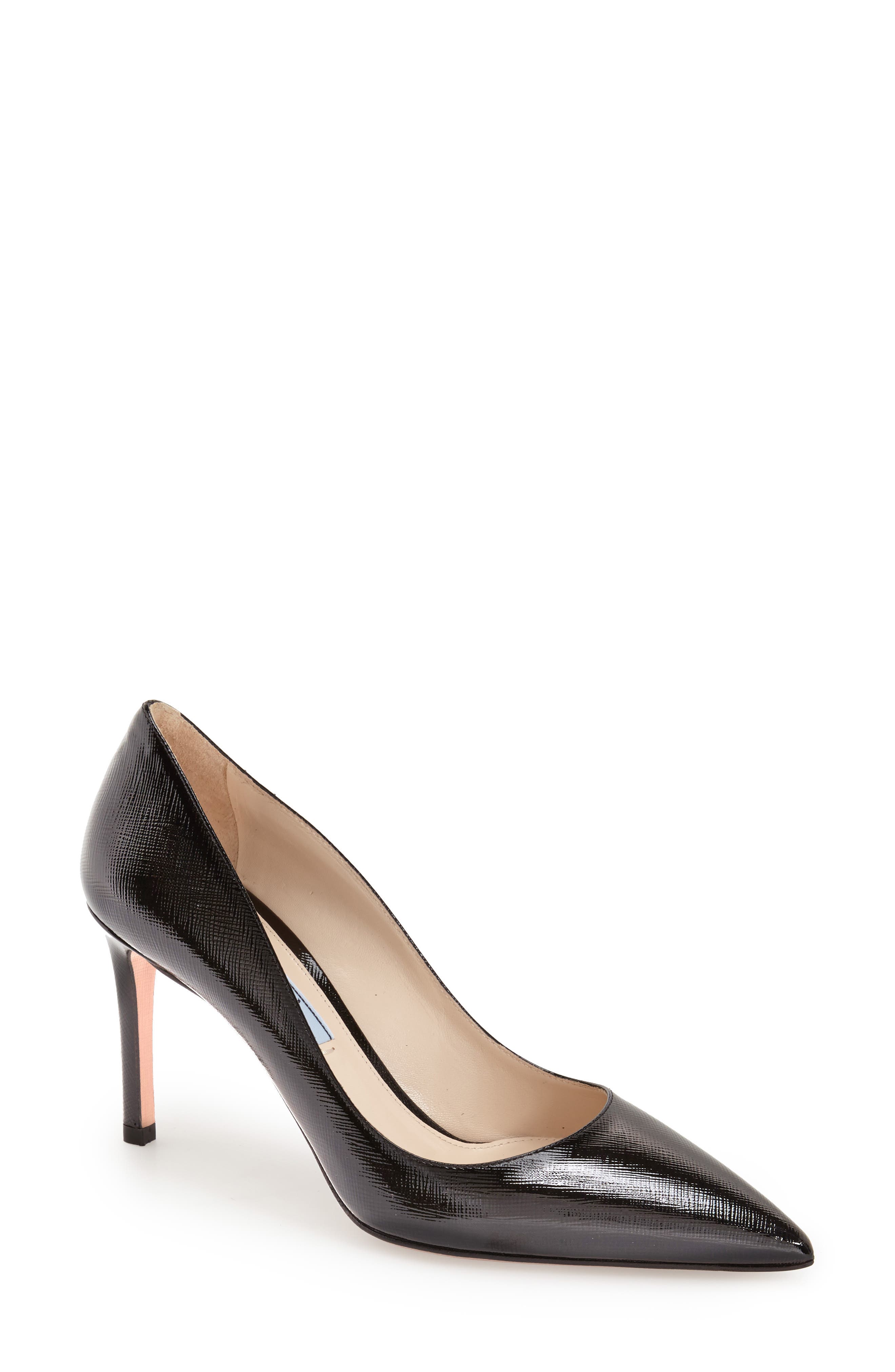 Pointed Toe Pump, Main, color, BLACK