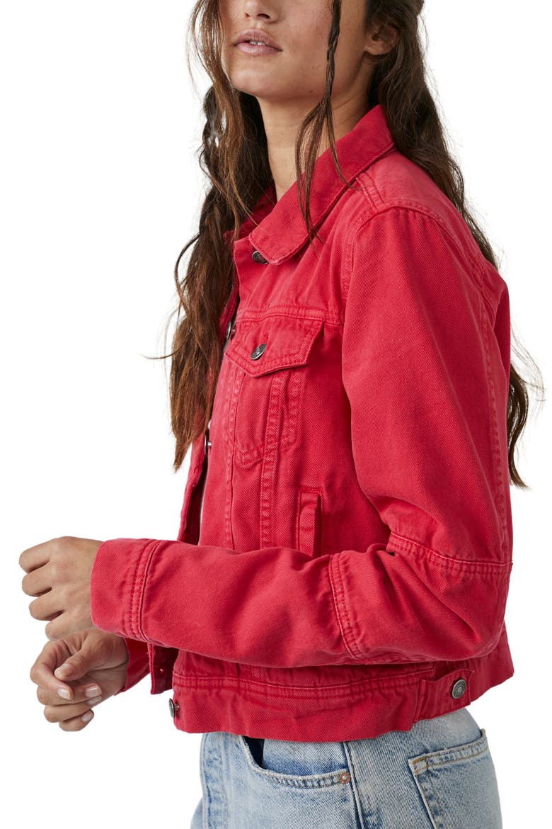 We the Free Rumors Denim Jacket, Alternate, color, STRAWBERRY SPRITZ