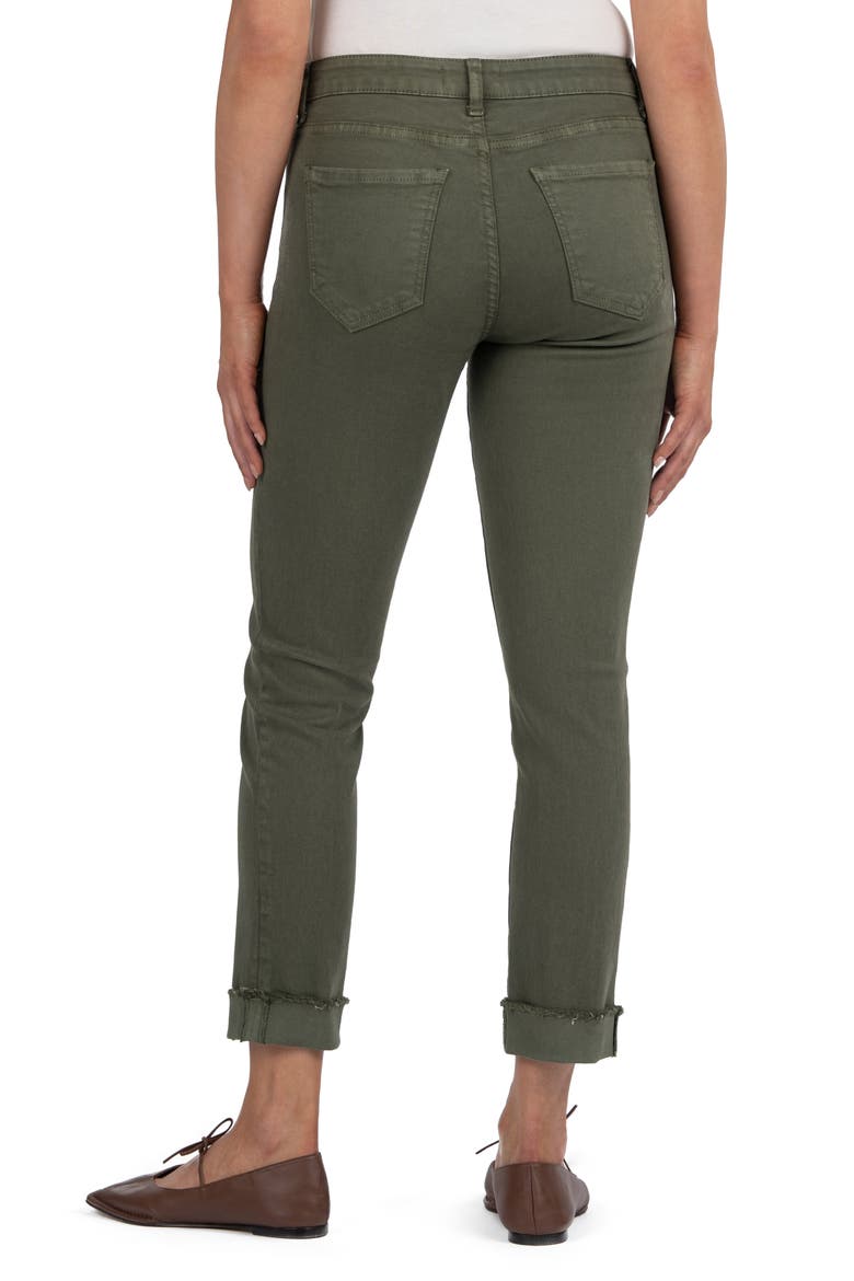 Amy Fray Hem Cuff Skinny Jeans, Alternate, color, TREE
