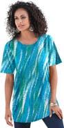 Roaman's Plus Size Cotton Ultimate Crewneck Tee
