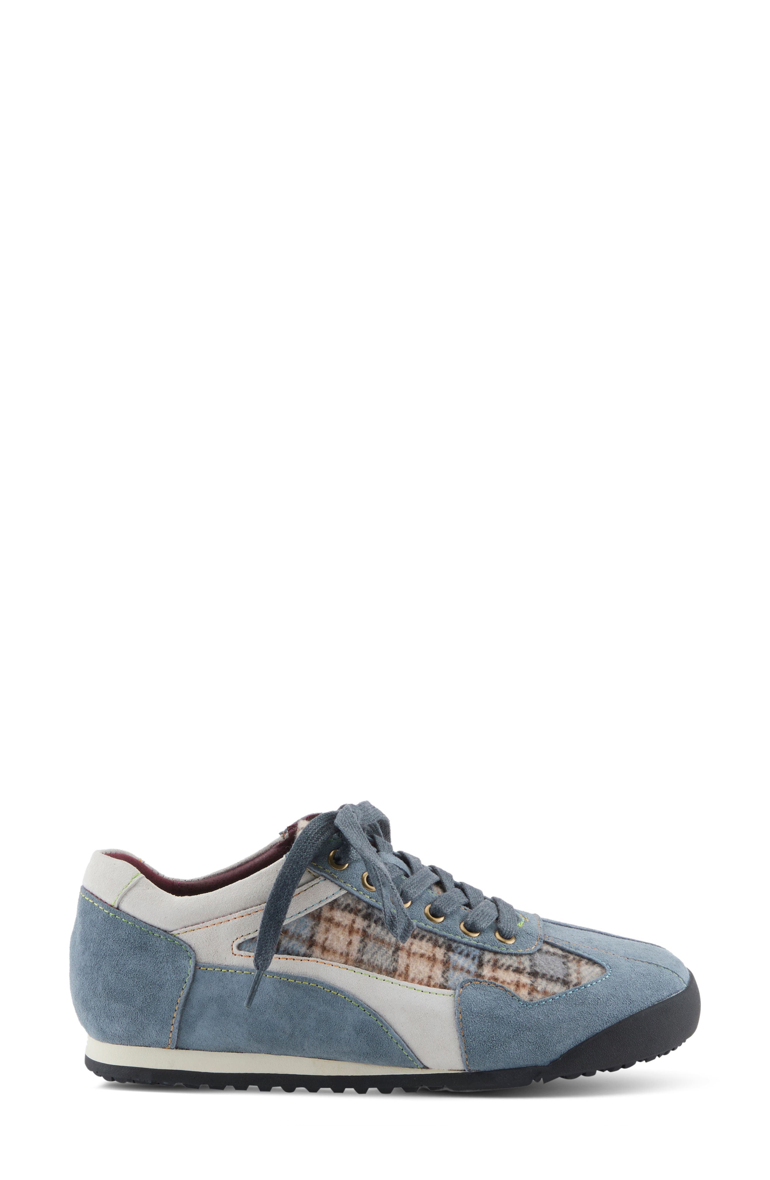 Carpediem Lace-Up Sneaker, Alternate, color, BLUE MULTI SUEDE