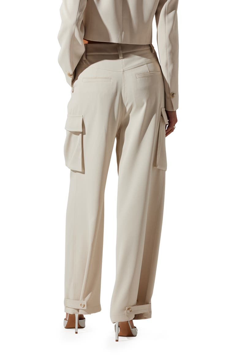 Denison Pleated Cargo Pants, Alternate, color, BONE