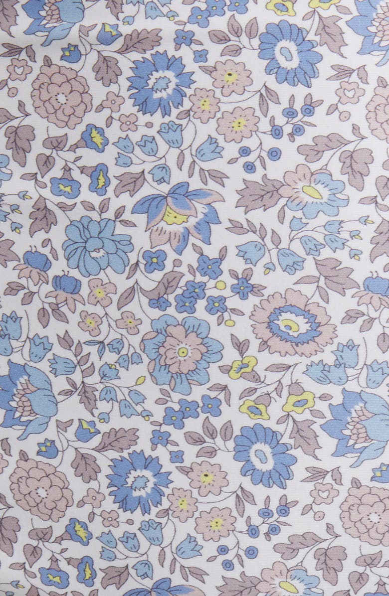 Nu Swim x Liberty London Floral Print High Waist Bikini Bottoms, Alternate, color, Blue Multi