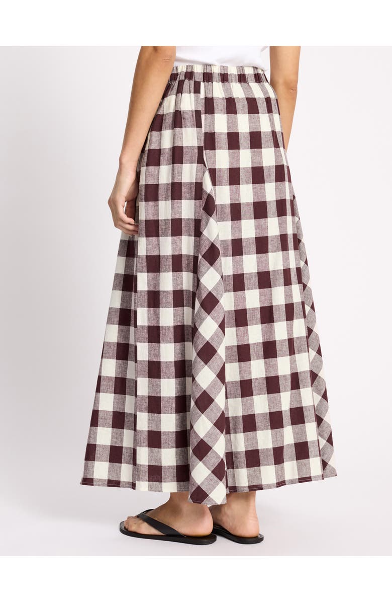 Albaray Gingham Maxi Skirt, Alternate, color, Burgundy