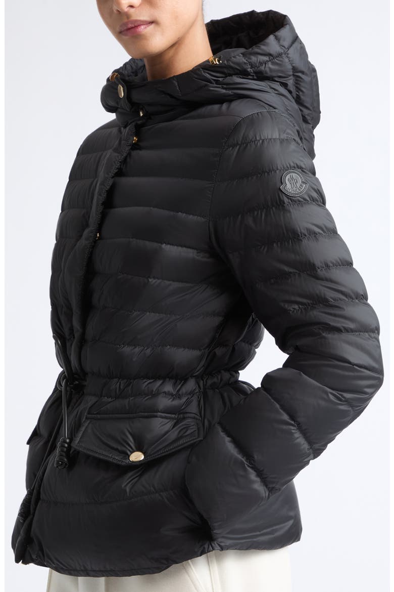 Raies Quilted Down Puffer Jacket, Alternate, color, BLACK