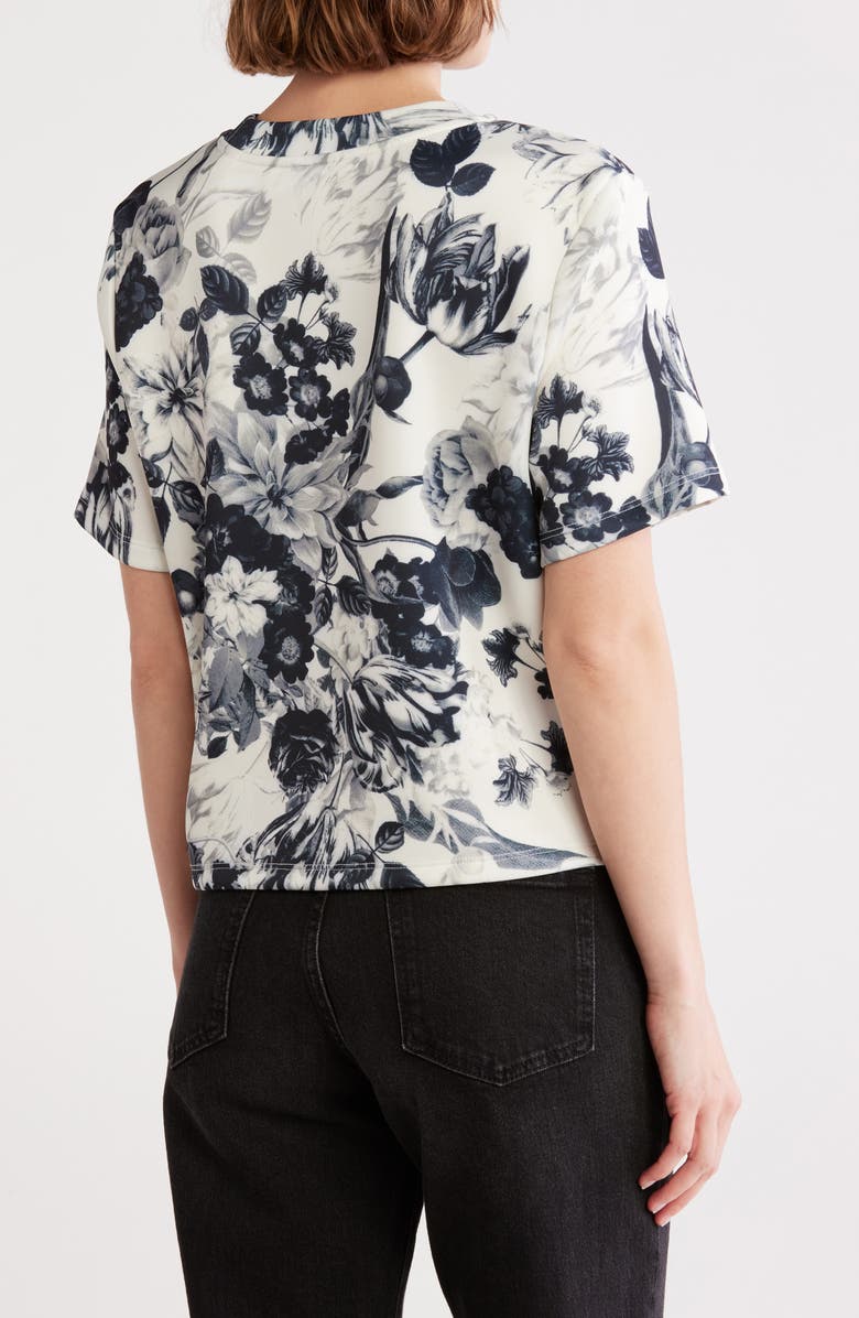 T Tahari Print Top, Alternate, color, Navy Blossom Breeze Print