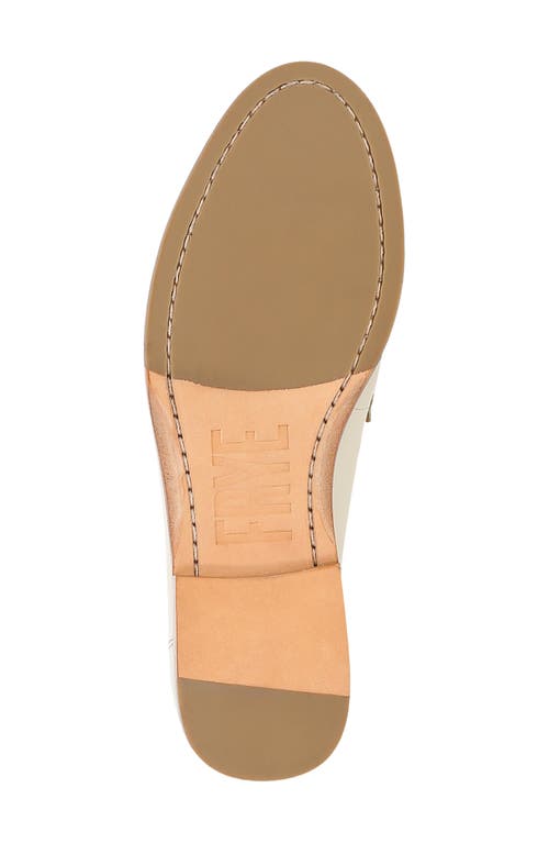 Frye Faith Leather Classic Penny Loafers In Ivory
