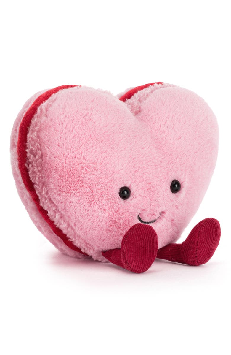 Jellycat Amuseables Colette Heart Macaron Plush Toy, Main, color, Pink