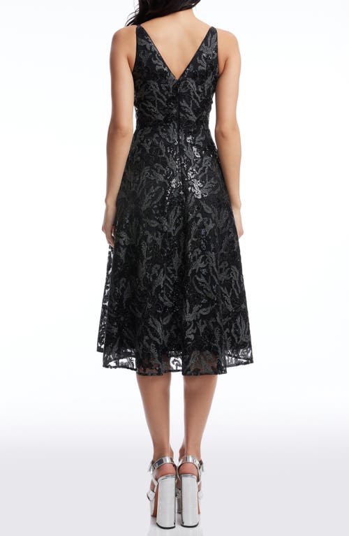 Shop Dress The Population Elisa Sequin Fit & Flare Cocktail Dress In Black Multi