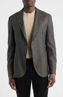 Hanry Slim Fit Brown Microcheck Virgin Wool Sport Coat