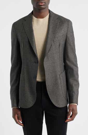 Hanry Slim Fit Brown Microcheck Virgin Wool Sport Coat