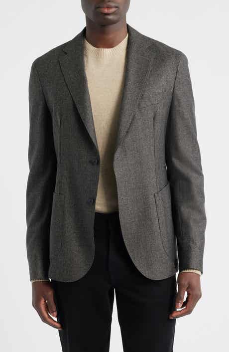 Hanry Slim Fit Brown Microcheck Virgin Wool Sport Coat
