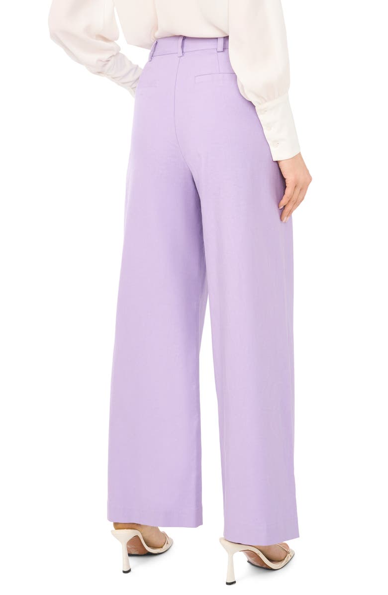 Halogen<sup>®</sup> Pleated High Waist Linen Blend Dress Pants, Alternate, color, Soft Lavender