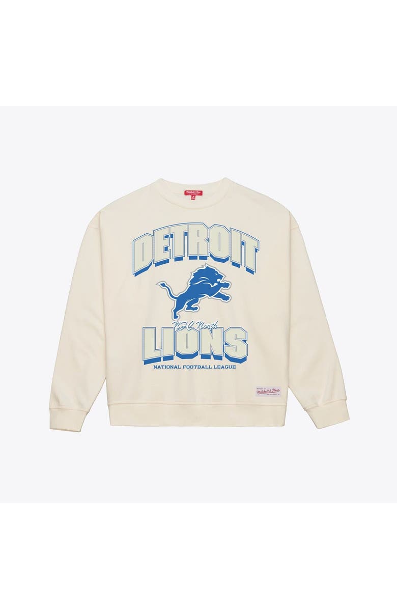 Mitchell & Ness Women's Mitchell & Ness Cream Detroit Lions Tonal Arch Sweatshirt, Alternate, color, Cream