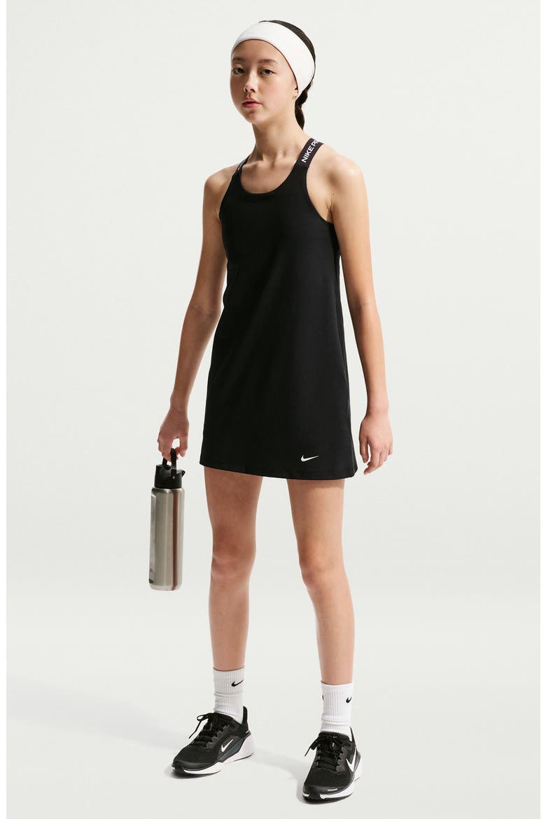 Kids' Pro Dri-Fit Dress, Main, color, BLACK/ BLACK/ WHITE
