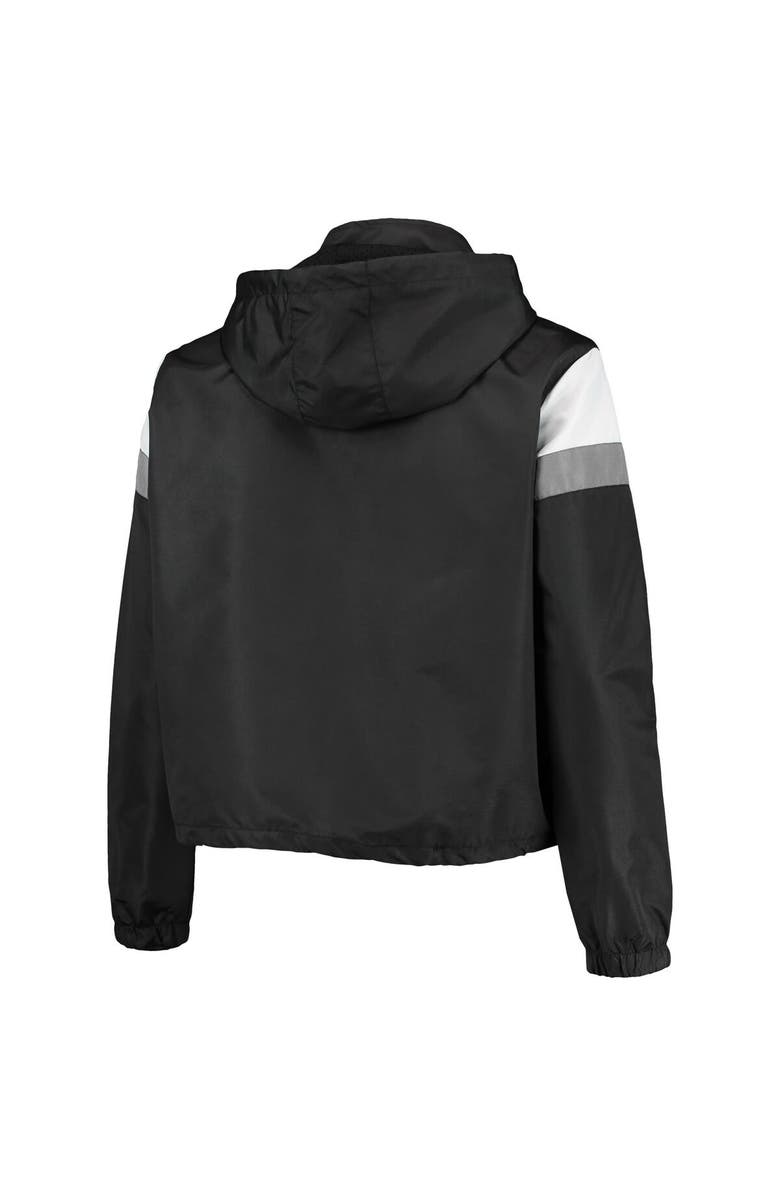 PROFILE Women's Black/Gray New York Yankees Plus Size Anorak Quarter-Zip Hoodie, Alternate, color, 