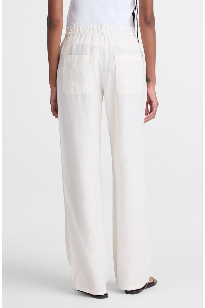 The Zoe Relaxed Straight Pants in 100% Linen, Alternate, color, IVORY LINEN