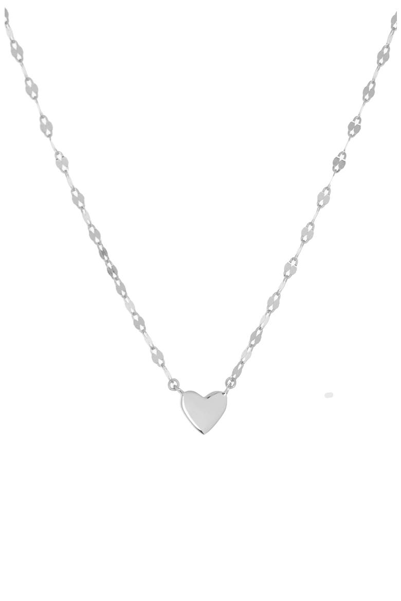 Heart Pendant Necklace, Main, color, SILVER