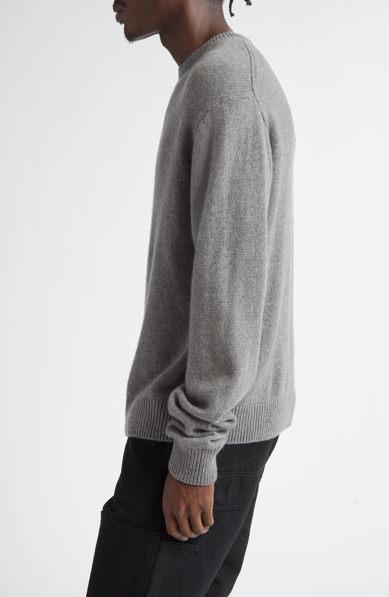 The Elder Statesman Gender Inclusive Simple Cashmere Sweater, Alternate, color, Light Grey