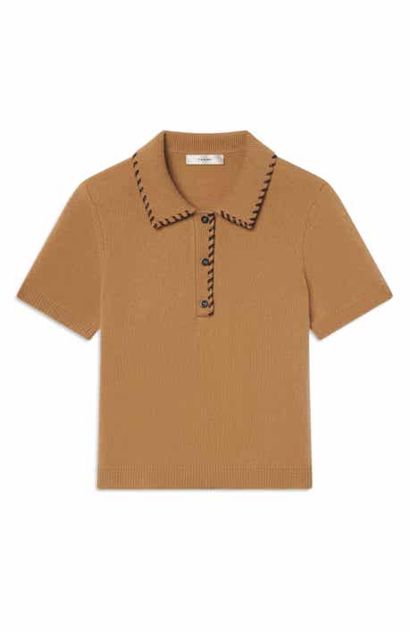 Leather Whipstitch Wool & Cashmere Sweater