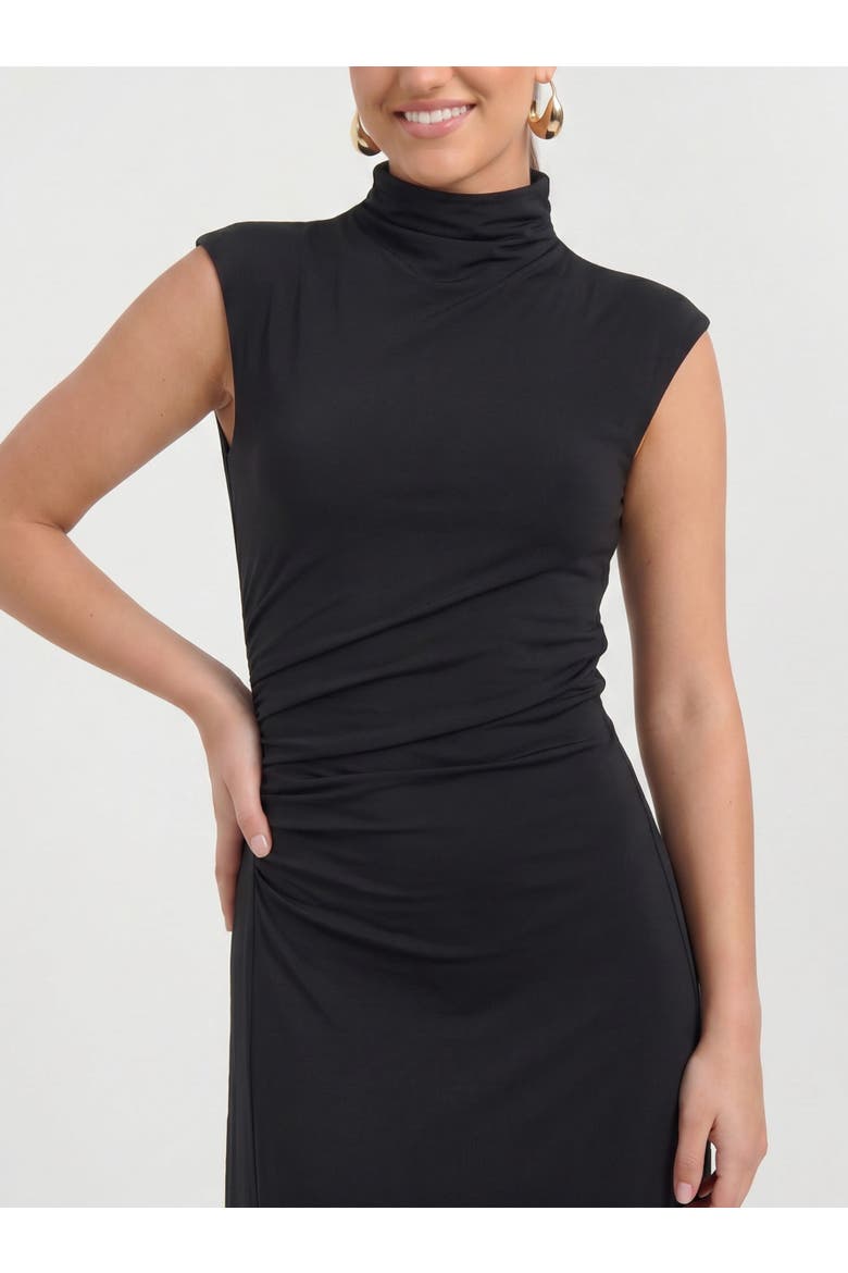 Ramy Mock Neck Maxi Dress, Alternate, color, Black