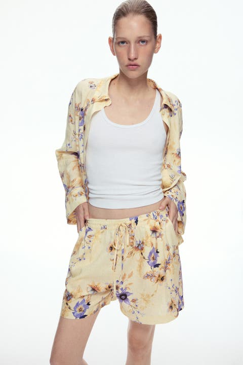 Linen-blend Shorts