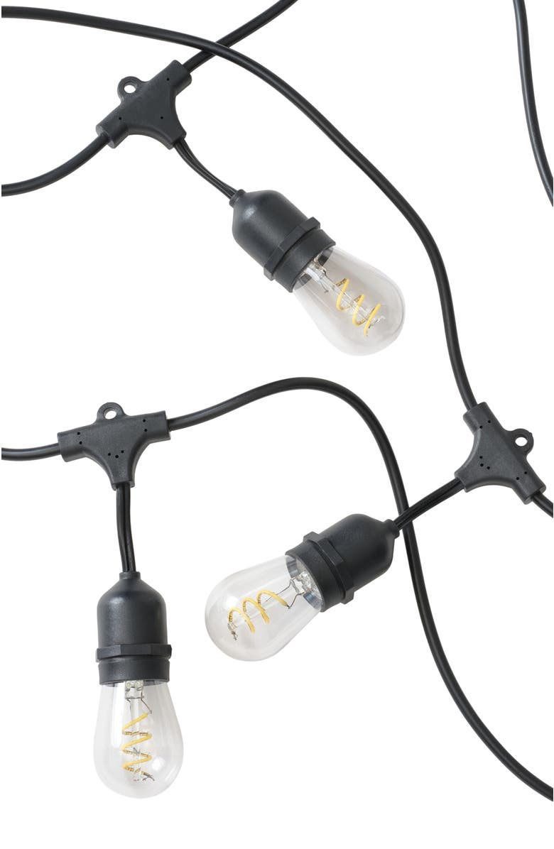 Brightech 48 ft, 15‑light Plug‑In Heavy Duty LED Outdoor String Lights, Weatherproof Spiral Filament Bulbs, Main, color, 48 Ft 15 Bulbs | Soft White